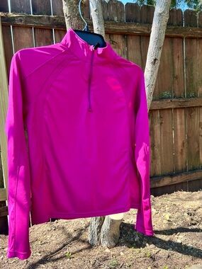NWOT Champion Women’s Cropped Magenta 1/4 Zip Pullover Athletic Top Longsleeve S